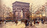 Arc de Triomphe by Eugene Galien-Laloue
